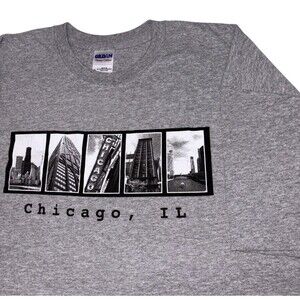 Southwest Airlines Rewards Chicago IL Graphic T-Shirt Mens Large Grey Gildan
